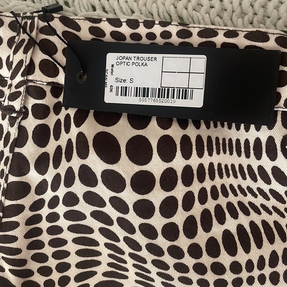 NWT🆕 Motel Rocks🦋JOPAN FLARE WOMEN PANTS OPTIC POLKA size Small - Picture 6 of 8